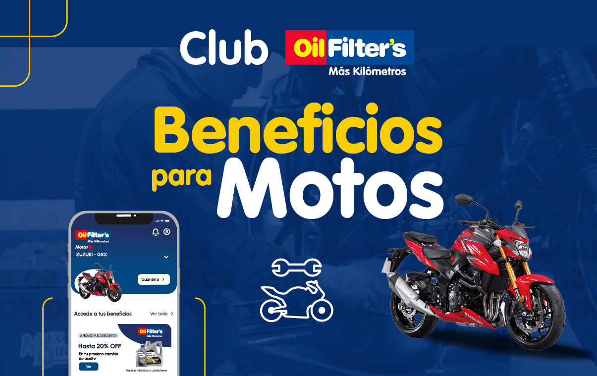 Club Oil Filter´s beneficios para motos